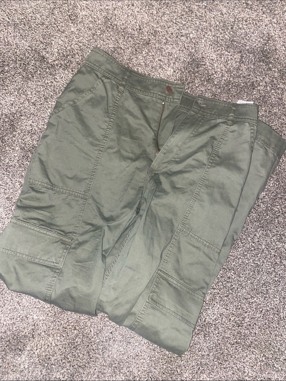 Abercrombie & Fitch Olive Green Women's Cargo Pants